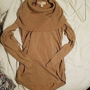 NWOT Authentic Micheal Kors Gold Shimmer Sweater
